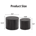 thumbnail image 4 of Tcbosik Nesting Coffee Table Set of 2, Modern Round Coffee Table, Circle Accent Table, End Side Table for Small Space, Living Room, Bedroom, Black Woodgrain, 4 of 8