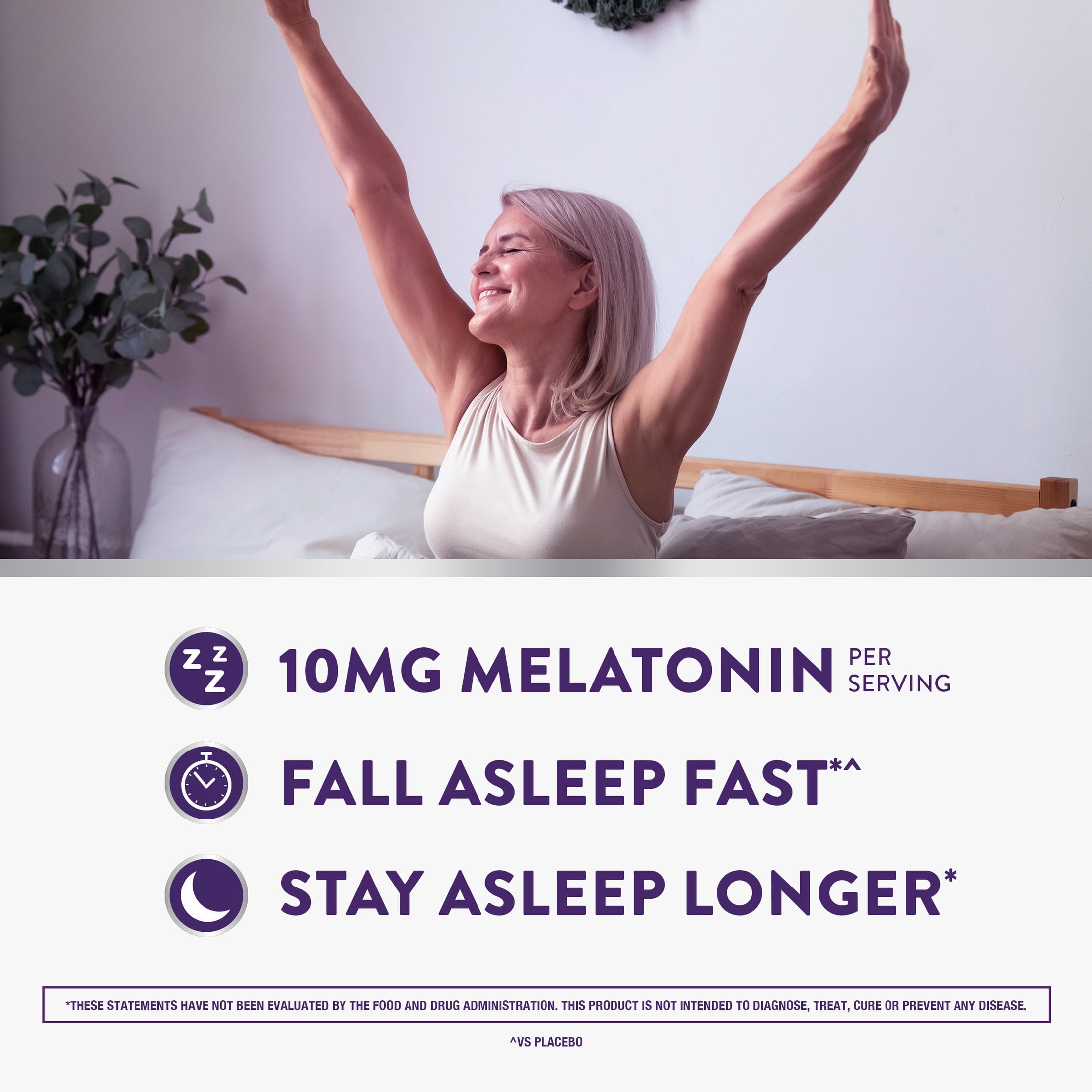 ZzzQuil PURE Zzzs Melatonin Advanced Sleep Aid Gummies, 10mg, Berry Flavored, 60 Count