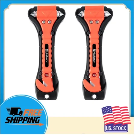 Auto Safety Hammer 2 Pack – Car Window Breaker And Escape Tool