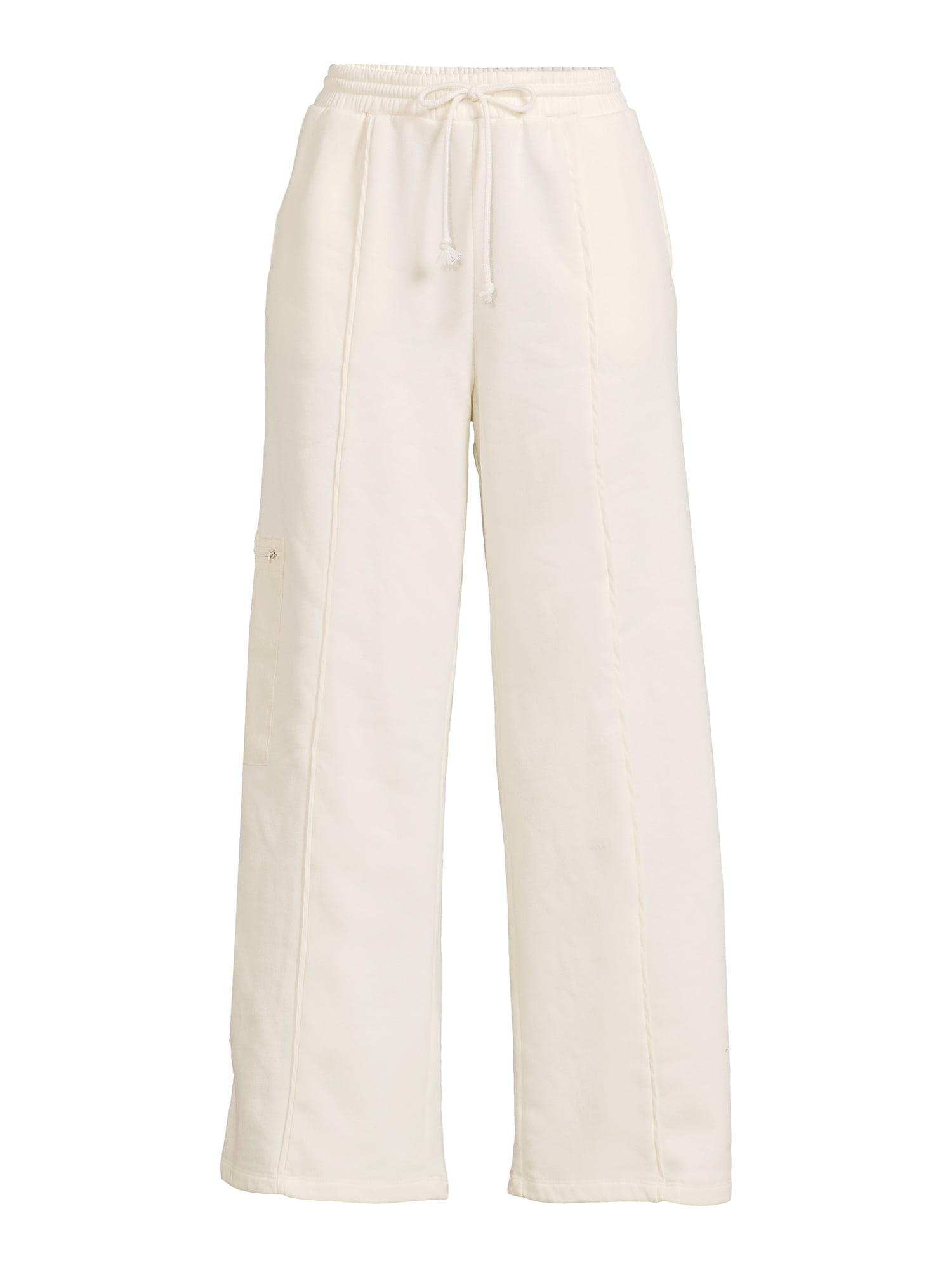 Self Esteem Juniors Wide Leg Fleece Cargo Pants, Sizes XS-XL