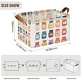thumbnail image 7 of Yayeee Foldable Storage Basket for Shelves with Handles Set of 2 Waterproof Cloth Bins, Orange Jar, 7 of 7