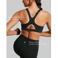 thumbnail image 3 of CRZ YOGA Butterlift Womens Sports Bra Medium Impact Padded Racerback Adjustable Straps, 3 of 6