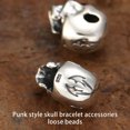 thumbnail image 3 of Minnieouse Cuentas de calavera S925 plata esterlina Punk suelta cuenta negro encanto accesorio Halloween para pulseras piezas de joyería Ropa, zapatos y accesorios Miscelánea Minnieouse AP015526-00, 3 of 6
