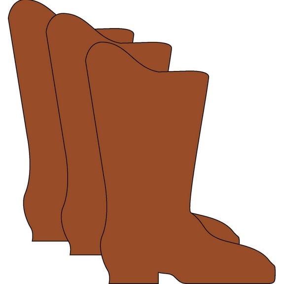 SHAPES ETC. Small Single Color Cut-Out - Boot