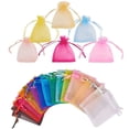 thumbnail image 4 of 50pcs 7x9 9x12 10x15 Organza Bags Jewelry Packaging Bags Gift Engagement Wedding Party Decoration Drawstring Packaging Pouches Green 7X9CM, 4 of 6