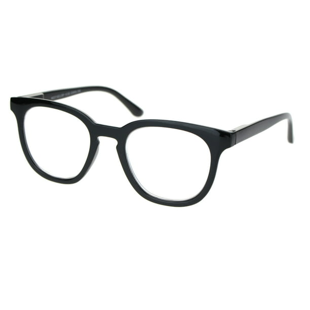 Retro Hipster Plastic Horned Rim Mod Fashion Reading Glassess Black +2. ...
