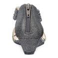 thumbnail image 4 of YDN Women Rhinestone Studded Low Wedge Heeled Sandals Open Toe Back Zippers Strappy Shoes for Casual Holiday Dress Size 5.5 Grey, 4 of 4