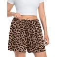 thumbnail image 5 of Cueply Women's Plus Size Shorts Casual Elastic Waist Ruffle Belted Shorts Adjustable Tie Knot Short for Women with Pockets, 5 of 9