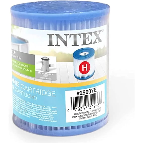 Intex Type H Pool Filter Cartridge Filter Pumps (29007E) Single Pack – Easy-to-Clean – Dacron Paper, Efficient Filtration – Above Ground Pool Maintenance for Backyard, Home