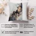 thumbnail image 2 of Ethan Taylor Abstract Throw Pillow Soft Cushion Cover 'Love Gray Modern Crystal Marble Geode Fractal' Modern Pattern Decorative Square Accent Pillow Case, 20x20 Inches, Gray, Gold, 2 of 5