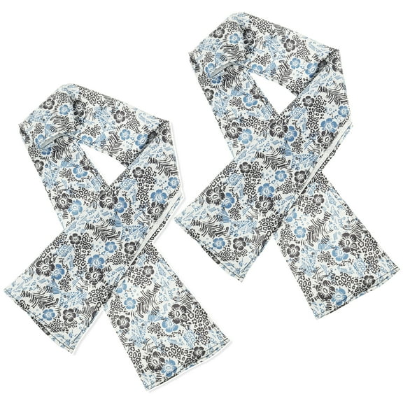 2Pcs Adult Bib Dining Scarf Elegant Food Clothing Protector Scarf Comfortable Women Bib Washable for Women Elderly Senior