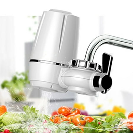 Link Filter Tap - Home Kitchen Tap Faucets Water Filter Mount Water Purifier Strainer Cleaner+ Washable Ceramic Cartridge