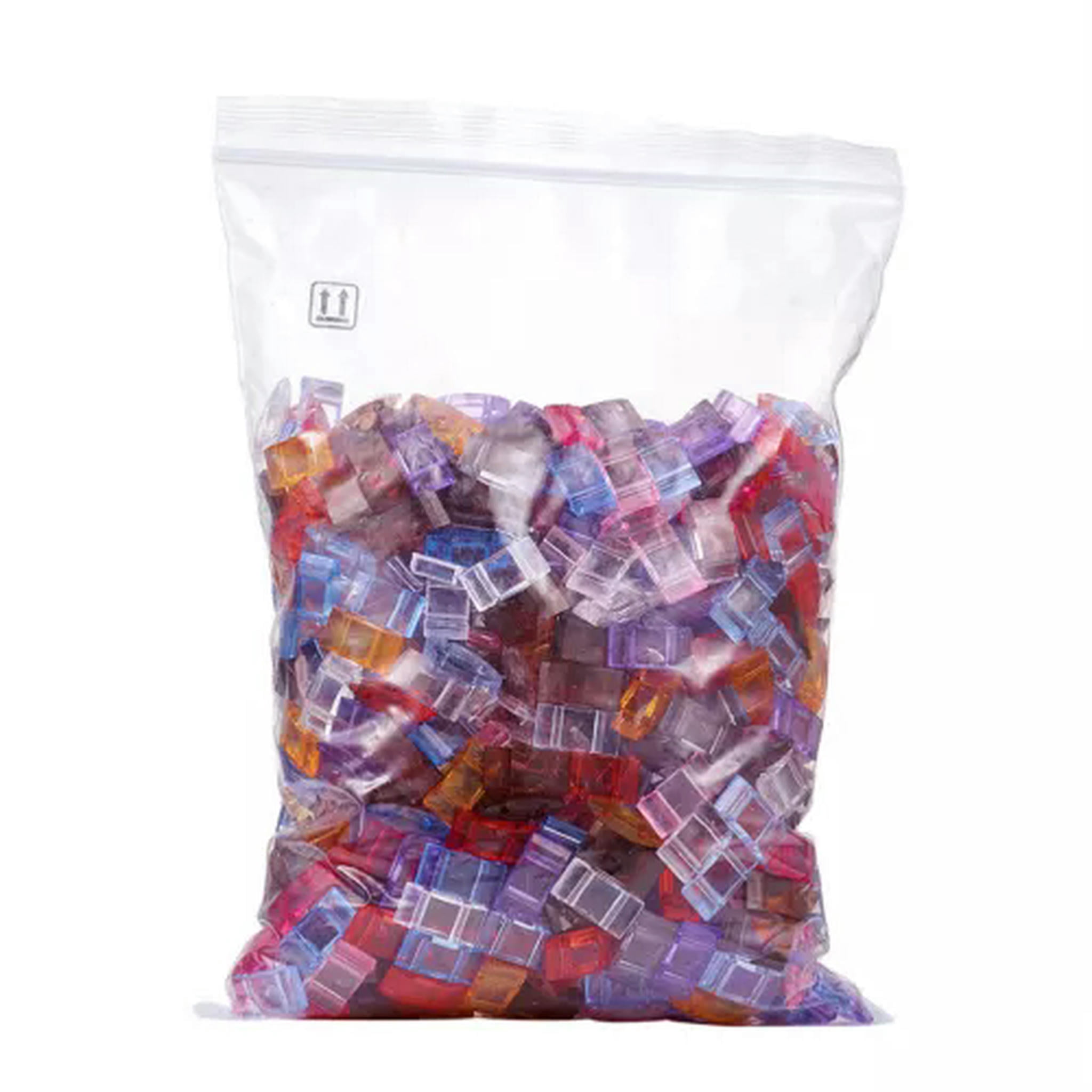 U8MO 780pcs/500g Acrylic Carrier Beasd Rectangle 2-Hole Peyote Jewelry Bases 17x9mm-Orange