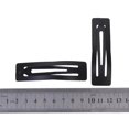 thumbnail image 2 of Clip de pelo Snap Negro Clips de Broche de Metal Negro Piezas Pasadores para El Cabello de Bricolaje Diapositivas Arcos Blancos Rectángulo 3.1 " Magideal Clip de pelo Snap Negro, 2 of 4