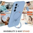 thumbnail image 2 of KOMI for Samsung Galaxy S25+/ S25 Plus Case with Stand, Slim Liquid Silicone Phone Cases for Galaxy S25 Plus Compatible with MagSafe Magnetic Ring Kickstand Case Full Camera Protection, Light Blue, 2 of 5