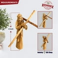 thumbnail image 6 of Jesus Bearing the Cross Hand Carved in Detail in Olive Wood from Bethlehem-Size 8, 6 of 6