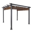 thumbnail image 3 of Coolaroo 454616 Aurora Pergola Design Gazebo with Retractable Canopy Shades, Smoke, 3 of 3
