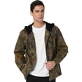 thumbnail image 1 of Chaqueta Estampada Cremallera Ligera Manga Larga Con Capucha Unique Bargains Verde XL, 1 of 6