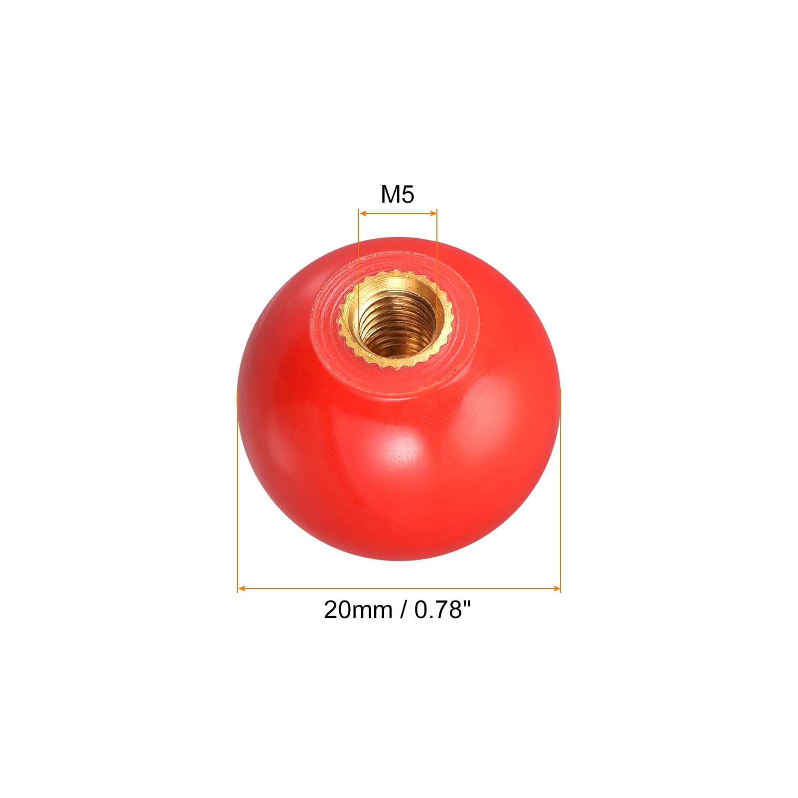 sourcing map 12pcs Fileté Boule Boutons, M6 Femelle Filetage Thermodurcissable Boule Bouton 0,98'' Diamètre Noir Rond Opération Boule Poignées avec Cuivre Insert pour Machine Poignée Outil sourcing map 12pcs Fileté Boule Boutons, M6 Femelle Filetage Thermodurcissable Boule Bouton 0,98'' Diamètre Noir Rond Opération Boule Poignées avec Cuivre Insert pour Machine Poignée Outil