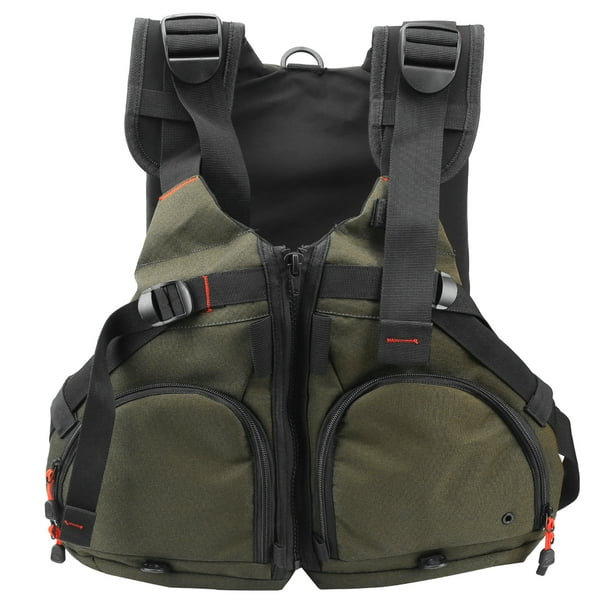 Fishing Jacket Rafting Life Jacket Outdoor Fishing Vest Outdoor Boating Vest Fishing Life Jacket Outdoor Fishing Rafting Life Boating Jacket Professional Sports Vest Waistcoat Dark ANGGREK Snorkeling Vest