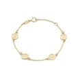 thumbnail image 1 of Pulsera Querubines Casa del Anillo Oro Sólido 14K 13.5 cm, 1 of 3