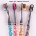 thumbnail image 4 of Minnieouse Cepillo de de cerdas suaves, cepillo de portátil, duradero, transparente, mango bonito, cepillos de dientes, cuidado de los oídos, 4 of 6