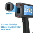 thumbnail image 3 of Handheld Printer Portable Inkjet Printer 600dpi High Definition Inkjet Code Printer with 4.3 Inch LED Touchscreen Quick-Drying Ink Cartridge for Label/Production, 3 of 7