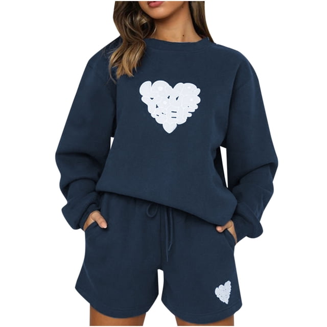 Conjunto de traje de dos piezas de forro polar con bolsillo con cordón y manga larga de color liso para mujer Fridja fhjkhfk457231