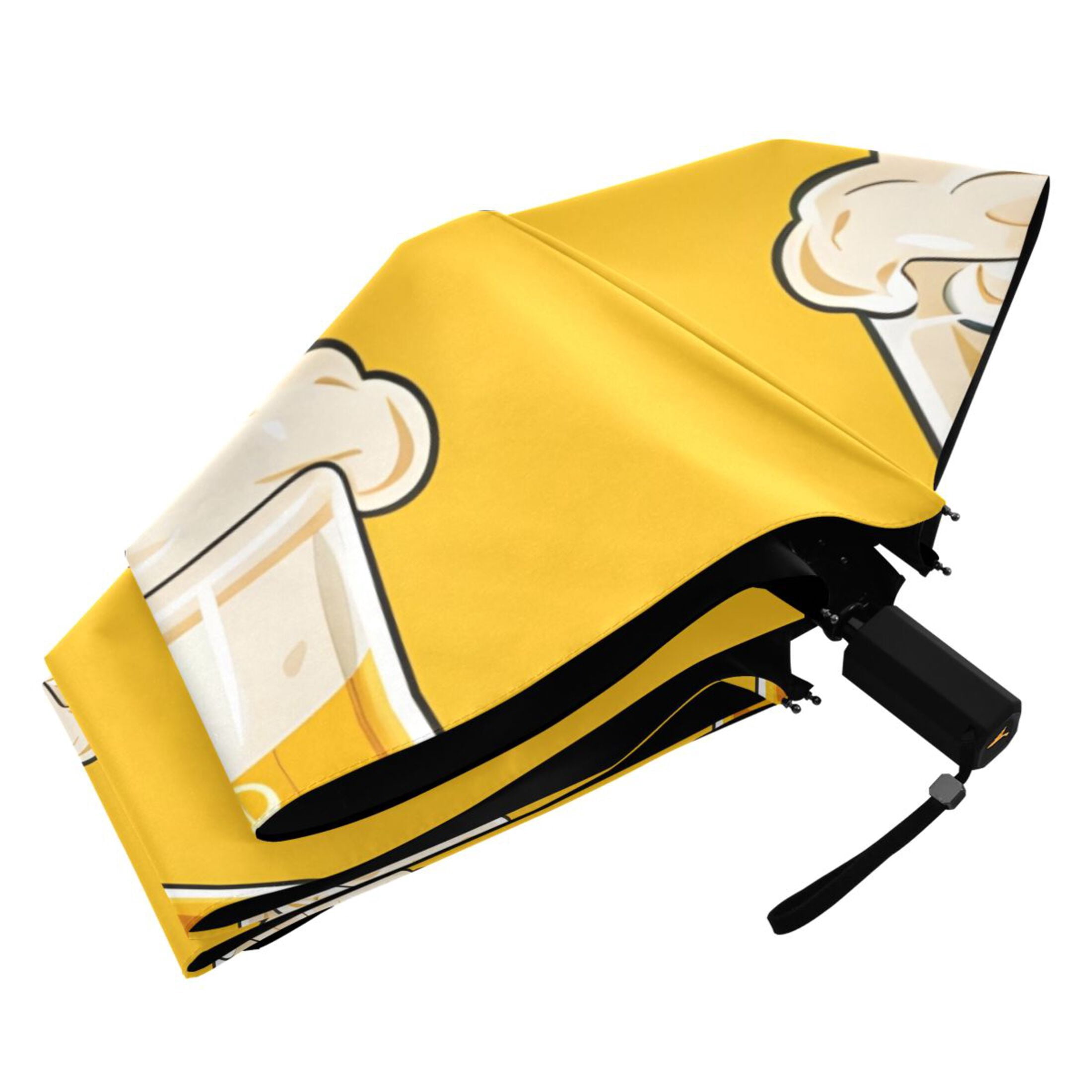 Beer Mugs with Foam Compact Sun Umbrella Windproof Travel Umbrellas for Rain Strong Portable UV Protection