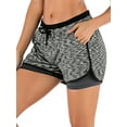 thumbnail image 4 of Women's Activewear Workout Sport Shorts Double layer Running Yoga Shorts Quick-Dry Exercise Athletic Jogging Shorts, 4 of 7