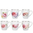 thumbnail image 3 of EPFamily 12 oz Floral Ceramic Coffee Mugs Set of 6 – Gold Rim Rose Tea Cups, Lead Free, Dishwasher Safe, Gift for Women, Wedding, Housewarming, 3 of 16