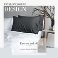 thumbnail image 4 of SORMAG Black Queen Pillow Cases Bamboo Cooling Pillowcases Set of 2 Pack,20x30 inches, 4 of 11