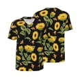 thumbnail image 6 of Rocae Bees and Sunflowers for Breathable Men's Baseball T-Shirt Fashionable Casual Baseball Jersey, Moisture-wicking Sportswear 3X-Large, 6 of 9