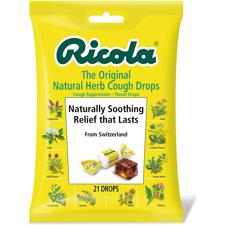 Cough Drops, Natural Herb, 21/Pack