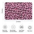 thumbnail image 3 of Pink and Black Of Leopard Print Bathroom Rugs Mat,Non Slip Microfiber Bathroom Rug,Rubber Backing,Soft Bathroom Mats for Bathroom Floor,Tub and Shower,17x27in(43x68cm), 3 of 5