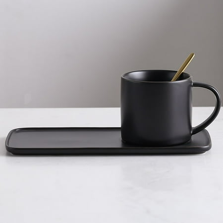 

European Luxury Ceramic Office 330ml Coffee Cup and Saucer Set Milk Tea Mug Birthday Couple Gift Friend Cup Spoon Gift