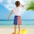 thumbnail image 6 of GYRATEDREAM Boys Swim Trunks Swim Shorts Compression Boxer Brief Liner Bathing Suit Swimsuit Anti-Chafe Toddler Kids Swimwear for 10-12T Flag, 6 of 9
