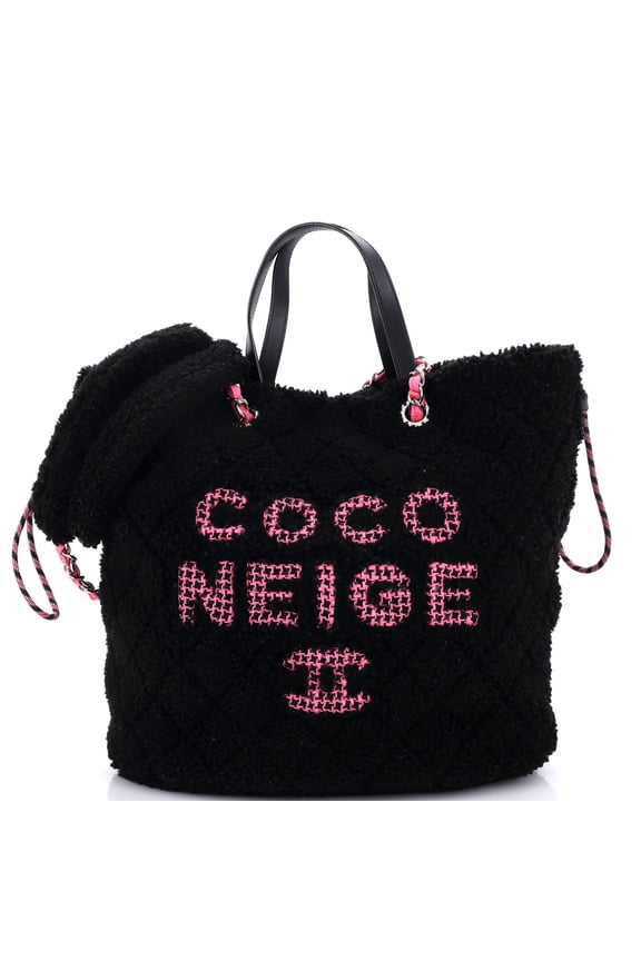 Pre-Owned Coco Neige Shopping Tote Quilted Shearling Large By Rebag