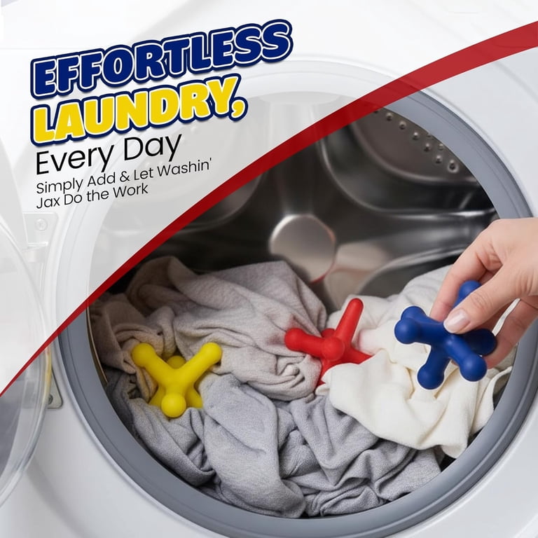 Washin Jax, Laundry Agitation System Balls, 3pk, Silicone Durable