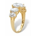 thumbnail image 2 of PalmBeach Jewelry Oval-Cut Graduated Cubic Zirconia 5-Stone Ring 5.06 TCW in 14k Gold-plated Sterling Silver, 2 of 5