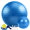 Blue, variant on Cshidworld Exercise Ball Set, Yoga Ball with 9-Inch Pilates Ball, Stretch Strap & Foot Pump, Anti-Burst Extra Thick Stability Ball for Core Workout, Balance Training, Home Gym, 26 in (65 cm)