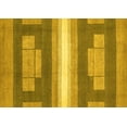 thumbnail image 1 of Ahgly Company Machine Washable Indoor Rectangle Abstract Yellow Modern Area Rugs, 8' x 10', 1 of 4