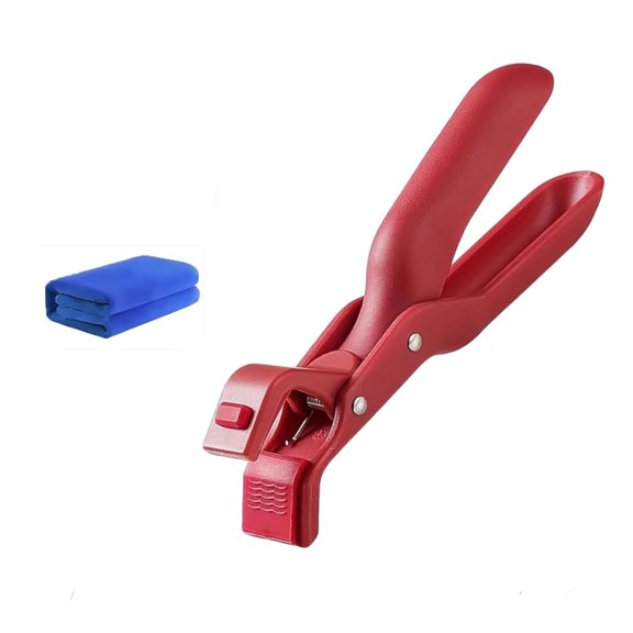 Hot Plate Gripper,Resistant Multi Function Anti Scald Bowl Clip, Silicone Non Slip Heat Insulation Scalds Dish Clamp, Portable Hot Bowls Tongs Holder Pot Clips Lifter for Kitchen(Red Green)