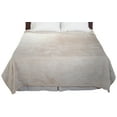 thumbnail image 1 of Lavish Home Beige Solid Soft Heavy Thick Plush Mink Blanket 8 Pound, 1 of 9