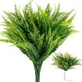 thumbnail image 2 of Plantas de helecho artificiales Liuwei verdes para decoración de porches y patios interiores y exteriores, 2 of 5