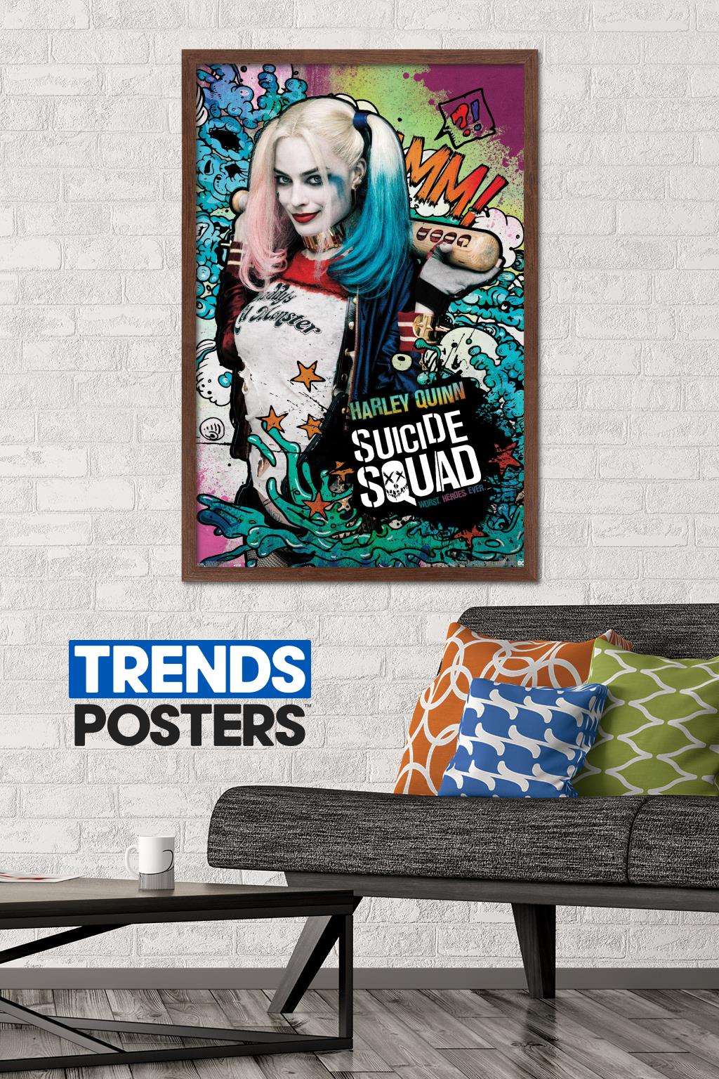 DC Comics Movie - Suicide Squad - Harley Stars Wall Poster, 22.375" x 34", Framed