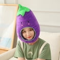 thumbnail image 3 of Porfeet Cactus Eggplant Watermelon Sunflower Soft Plush Doll Headgear Hat Sleeping Toy,D, 3 of 10