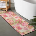 thumbnail image 2 of Pioneer Flower Floral Print Pattern Bathroom Rugs Mat, Non Slip Microfiber Bathroom Rug with Rubber Backing, Soft Mats for Bathroom Floor Tub Shower, 17"x47", 2 of 5