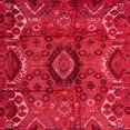 thumbnail image 1 of Ahgly Company Indoor Square Abstract Red Southwestern Area Rugs, 3' Square, 1 of 6