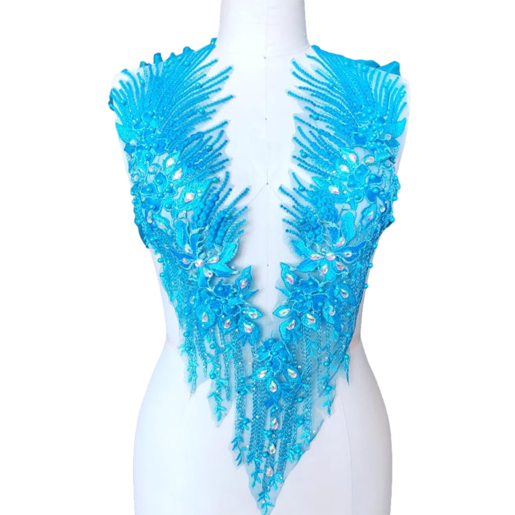 Blue lace dress accessories hotsell